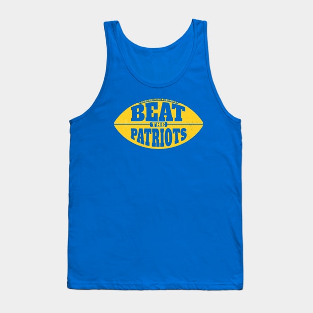 Beat the Patriots // Vintage Football Grunge Gameday Tank Top by SLAG_Creative